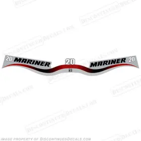 Ma-20-wr Discontinued Decals Fits Mariner 20hp Outboard Motor Decal Kit - Wrap Around