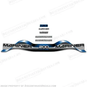 Ma-200-2.5-b Discontinued Decals Fits Mariner 200hp 2.5 Decal Kit - Blue
