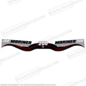 Ma-200-opt-wr Discontinued Decals Fits Mariner 200hp Optimax Decal Kit - Wrap Around 2003 2008