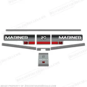 Ma-20ml-96 Discontinued Decals Fits Mariner 1996 20hp Outboard Motor Decal Kit
