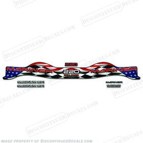 Ma-220-cst-flg Discontinued Decals Fits Custom Mariner 220hp Decal Kit Racing/us Flag - Wrap Around