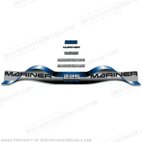 Ma-225-3.0-b Discontinued Decals Fits Mariner 225hp 3.0 Magnum Efi Decal Kit - Blue