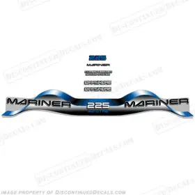 Ma-225-3.0-off-b Discontinued Decals Fits Mariner 225hp 3.0 Offshore Decal Kit - Blue