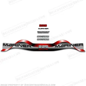 Ma-225-3.0-off-r Discontinued Decals Fits Mariner 225hp 3.0 Offshore Decal Kit - Red
