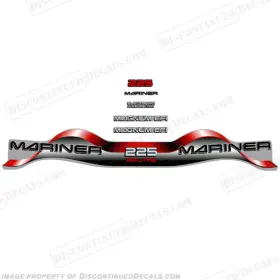 Ma-225-3.0-r Discontinued Decals Fits Mariner 225hp 3.0 Magnum Efi Decal Kit - Red