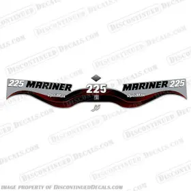 Ma-225-opt-wr Discontinued Decals Fits Mariner 225hp Optimax Decal Kit - Wrap Around 2003 2008