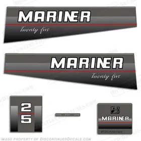 Ma-25-90 Discontinued Decals Fits Mariner 25hp Decal Kit - 1990