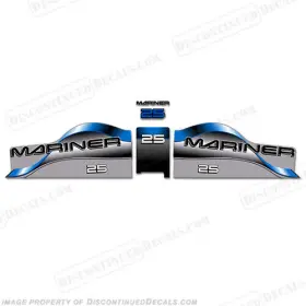 Ma-25-b Discontinued Decals Fits Mariner 25 Decal Kit - Blue