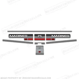 Ma-25ml-96 Discontinued Decals Fits Mariner 1996 25hp Outboard Motor Decal Kit