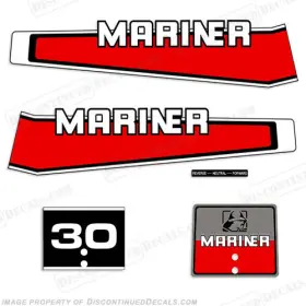 Ma-30-77 Discontinued Decals Fits Mariner 1977-1989 30hp Outboard Motor Decal Kit
