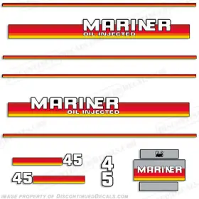 Ma-45-85 Discontinued Decals Fits Mariner 1985 45hp Decal Kit