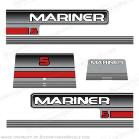 Ma-5-96 Discontinued Decals Fits Mercury Mariner 5hp Decal Kit - 1995