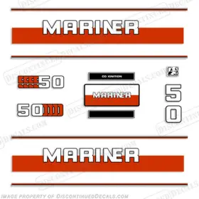 Ma-50-81 Discontinued Decals Fits Mariner 1981 50hp Decal Kit