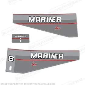 Ma-6-96 Discontinued Decals Fits Mariner 1996 6hp Outboard Motor Decal Kit