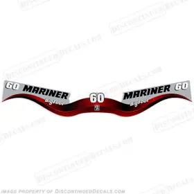 Ma-60-wr-02 Discontinued Decals Fits Mariner 60hp Bigfoot Decal Kit 2002 - 2006
