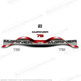 Ma-75-r-00 Discontinued Decals Fits Mariner 75hp Decal Kit - Red