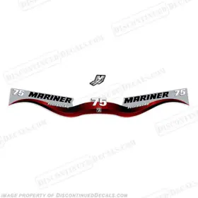 Ma-75-wr-02 Discontinued Decals Fits Mariner 75hp Fourstroke Decal Kit 2002 - 2006