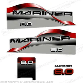 Ma-8.0-98 Discontinued Decals Fits Mariner 8.0hp Decal Kit - 1998