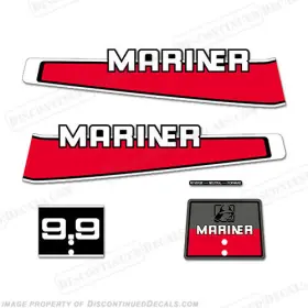 Ma-9.9-77 Discontinued Decals Fits Mariner 1977-1989 9.9hp Decal Kit