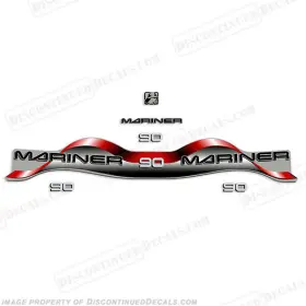 Ma-90-r-00 Discontinued Decals Fits Mariner 90hp Decal Kit - Red