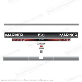 Ma-mg-150-efi Discontinued Decals Fits Mariner Magnum Efi 150hp Decal Kit 2.5l 1993 - 1996