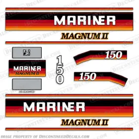 Ma-mgii-150-r-1988 Discontinued Decals Fits Mariner 150hp Magnum Ii Outboard - 1988 Red