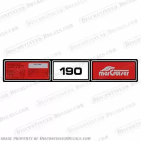 Mc-190-vc-82-89 Discontinued Decals Fits Mercruiser 1982-1989 190hp Valve Cover