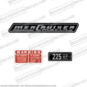 Mc-225 Discontinued Decals Fits Mercury Mercruiser 225hp Inboard Motor