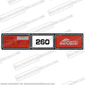 Mc-260-82-89-r-2-1 Discontinued Decals Fits Mercruiser 1982-1989 260hp Valve Cover Decal Style 2 - Red Single