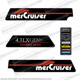 Mc-4.3-lx-gen Discontinued Decals Fits Mercruiser 4.3 Litre Lx Gen Flame Arrestor Decal Kit