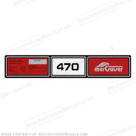 Mc-470-vc-82-89 Discontinued Decals Fits Mercruiser 1982-1989 470hp Valve Cover