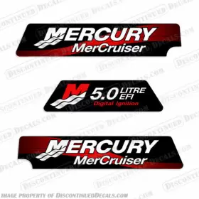 Mc-5.0-efi-di Discontinued Decals Fits Mercury Mercruiser 5.0 Litre Efi Digital Ignition Flame Arrestor Decal Kit