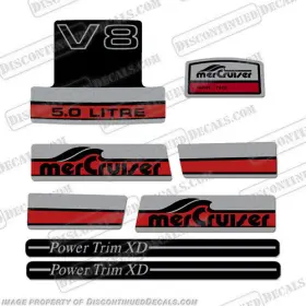 Mc-5.0-v8 Discontinued Decals Fits Mercruiser 5.0 Litre Alpha One Inch V8 Decal Kit
