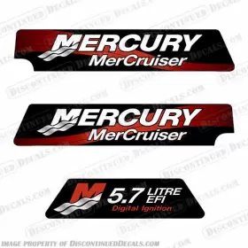 Mc-5.7-efi-di Discontinued Decals Fits Mercury Mercruiser 5.7 Litre Efi Digital Ignition Flame Arrestor Decal Kit