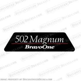 Mc-502-mag-b1-fa-single Discontinued Decals Fits Mercruiser 502 Magnum Bravo One Flame Arrestor Single Outboard Engine Decal