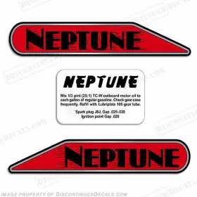 Nept-1-4.5 Discontinued Decals Fits Neptune Outboard Motor Engine - For A1 Aa1 B1 11a4 Models 4.5 Inch