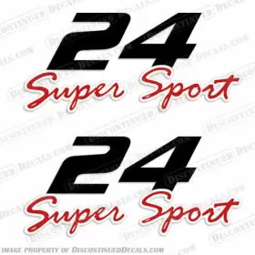 Discontinued Decals Pro-ln-24-ss Fits Pro-line 24 Super Sport Boat - Set Of 2