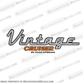 Discontinued Decals Rv-vin-gulf-wood-40 Fits Vintage Cruiser By Gulfstream Wood Style 40 Inch Long Rv 2019 Decal