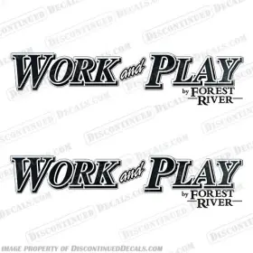Rv-wp-fr-style-2 Discontinued Decals Fits Work And Play By Forest River Rv - Style 2 Set Of
