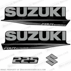 S-225-4s-2020-b Discontinued Decals Fits Suzuki 225 Fourstroke New 2020 And Up - Black Cowl