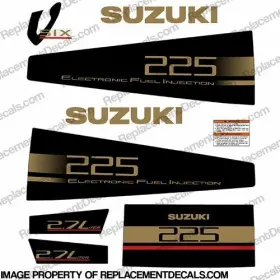 S-dt-225-98 Discontinued Decals Fits Suzuki 225hp Dt225 Decal Kit
