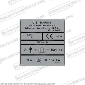 S-us-marine-7 Discontinued Decals Fits 7 Person Us Marine Decal - Silver
