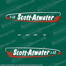 Sa-3.6-1-12 Discontinued Decals Fits Scott Atwater 3.6hp 1-12 Outboard Engine Decal Sticker Kit