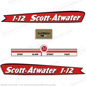 Sa-3.6-47 Discontinued Decals Fits Scott Atwater 3.6hp Outboard Motor Engine - 1947