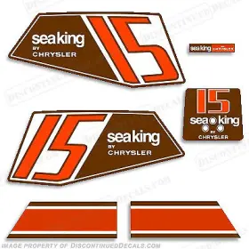 Sk-15-86 Discontinued Decals Fits Sea King 1986 15hp Outboard Motor Engine