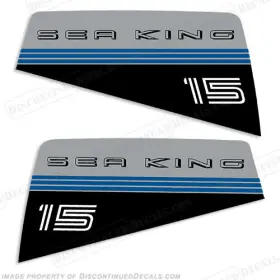 Sk-15-sb Discontinued Decals Fits Sea King 15hp Outboard Motor Engine