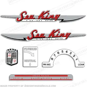 Sk-3-5-50-53 Discontinued Decals Fits Sea King 1950-1953 3-5hp Outboard Motor Engine