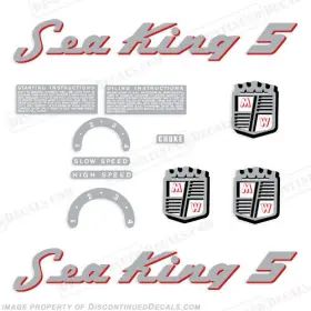 Sk-5-57 Discontinued Decals Fits Sea King 1957 5hp Outboard Motor Engine