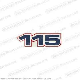 Sng-e-115-e-tec Discontinued Decals Fits Evinrude Single Inch 115 E-tec Decal