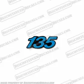 Sng-m-135-b-lr Discontinued Decals Fits Mercury Single Inch 135 Decal - Blue Large Rear
